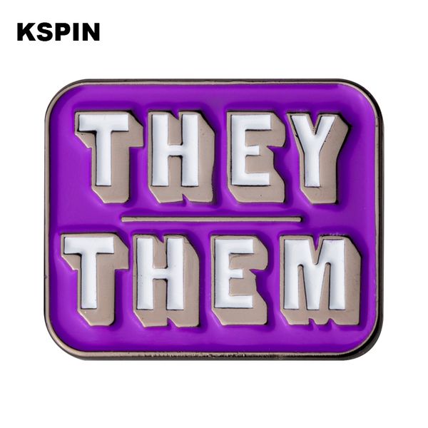 they them purple flag lapel pin flag badge brooch pins badges 10pcs a lot, Gray
they them purple flag lapel pin flag badge brooch pins badges 10pcs a lot, Gray