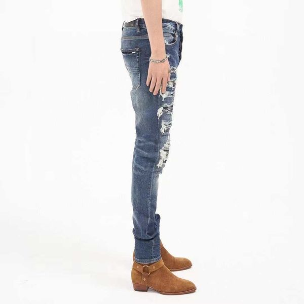 men's jeans amirs designer fashion pants cool stylish leisure ripped brand amri hip hop high street men slim fit denim elastic znic pat, Blue
men's jeans amirs designer fashion pants cool stylish leisure ripped brand amri hip hop high street men slim fit denim elastic znic pat, Blue