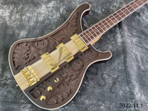 electric guitar 4 strings bass with cnc designed hhh 3 mini pickups gold parts neck thru body
electric guitar 4 strings bass with cnc designed hhh 3 mini pickups gold parts neck thru body