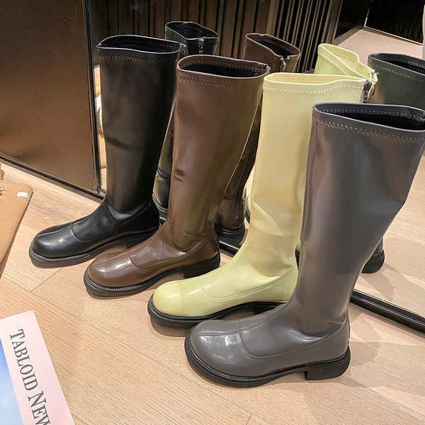 boots round toe fashion women knee high boots flat mid heels sock botas back zipper black brown yellow grey fashion winter sock bootsg221111
boots round toe fashion women knee high boots flat mid heels sock botas back zipper black brown yellow grey fashion winter sock bootsg221111