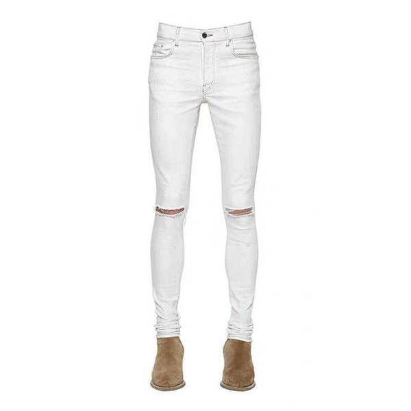 men's jeans amri ripped pants fashion hip hop high street brand white wash hole slim women's fit denim elastic hnit miri patch blu, Blue
men's jeans amri ripped pants fashion hip hop high street brand white wash hole slim women's fit denim elastic hnit miri patch blu, Blue