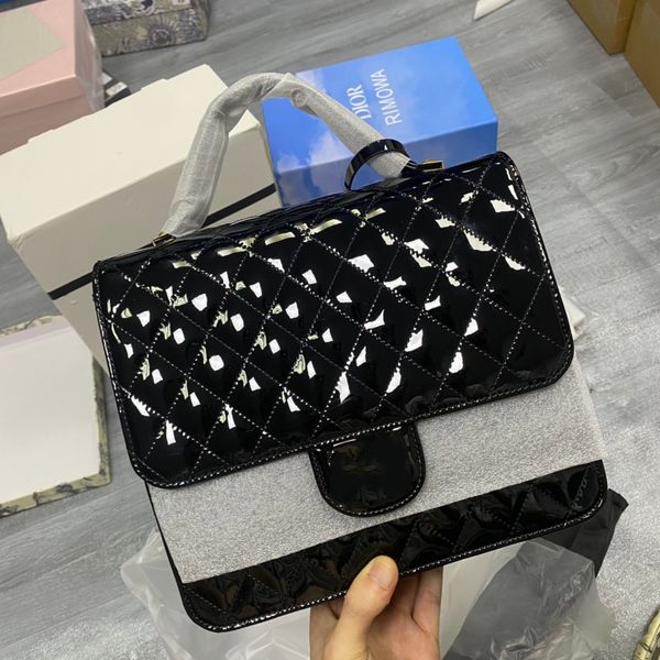 womens classic flap quilted patent leather backpack bags handle totes gold metal hardware large capacity luxury designer outdoor sacoche han
womens classic flap quilted patent leather backpack bags handle totes gold metal hardware large capacity luxury designer outdoor sacoche han