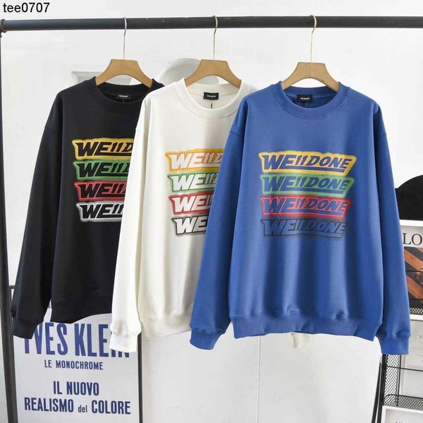 lanbos we11done sweater korean fashion essential hoodie color printing letters men's and women's round neck, Black
lanbos we11done sweater korean fashion essential hoodie color printing letters men's and women's round neck, Black