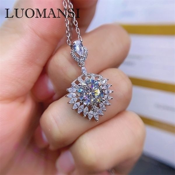 pendant necklaces luomansi super flash real 2ct 88mm necklace s925 sterling silver womens wedding party fine jewelry 221109
pendant necklaces luomansi super flash real 2ct 88mm necklace s925 sterling silver womens wedding party fine jewelry 221109