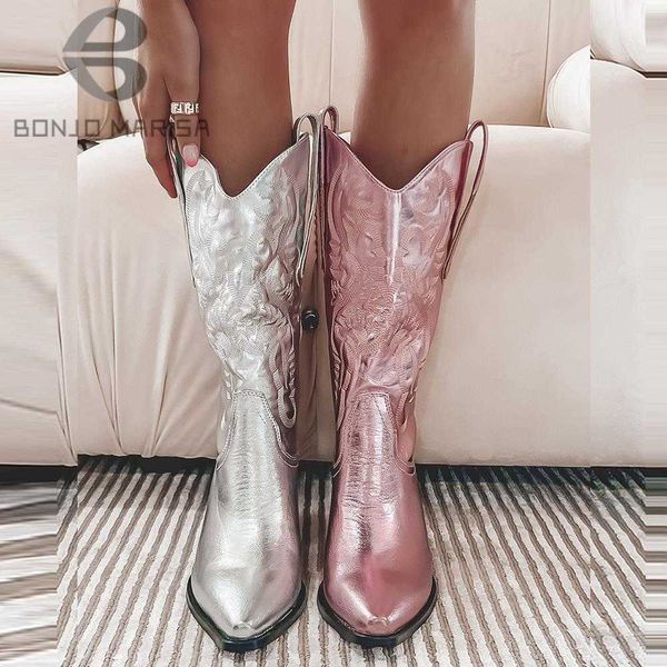 boots bonjomarisa cowgirls cowboy pink metallic western for women pointed toe stacked heeled pull on mid calf brand design y2211, Black
boots bonjomarisa cowgirls cowboy pink metallic western for women pointed toe stacked heeled pull on mid calf brand design y2211, Black