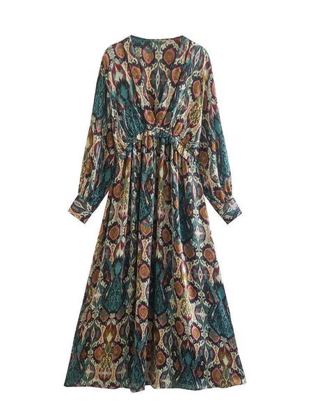 women 2022 autumn new elegant printed fashion midi dress style vintage v neck long sleeve women's dresses vestidos mujer, Black;gray
women 2022 autumn new elegant printed fashion midi dress style vintage v neck long sleeve women's dresses vestidos mujer, Black;gray