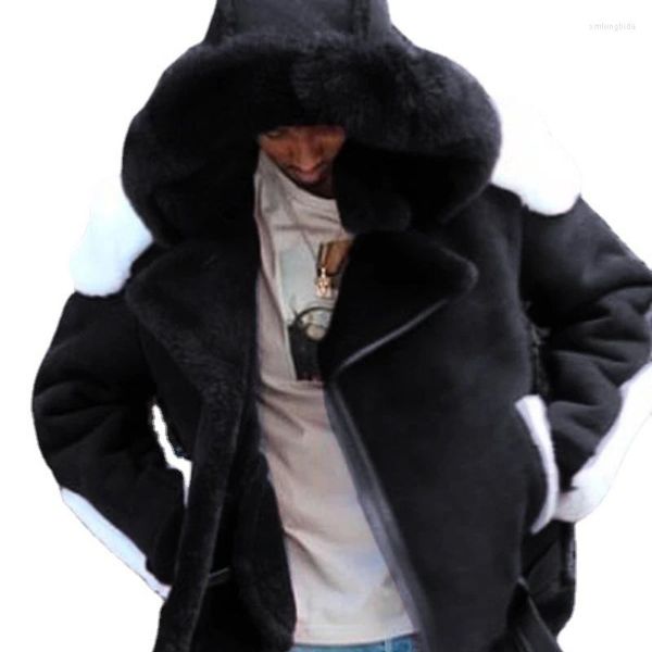 men's jackets upgrade thickened fashion jacket faux fur one short collar hooded and, Black;brown
men's jackets upgrade thickened fashion jacket faux fur one short collar hooded and, Black;brown