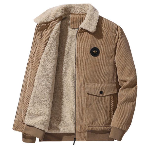 fleece autumn and winter new large size corduroy lamb wool men's cardigan jacket loose fleece plus thick warm casual lapel coat ut76, Black
fleece autumn and winter new large size corduroy lamb wool men's cardigan jacket loose fleece plus thick warm casual lapel coat ut76, Black