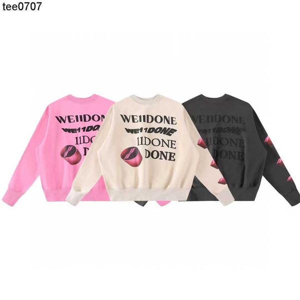 designer we11done foaming letter round neck sweater korean version loose autumn and winteressential hoodie, Black
designer we11done foaming letter round neck sweater korean version loose autumn and winteressential hoodie, Black