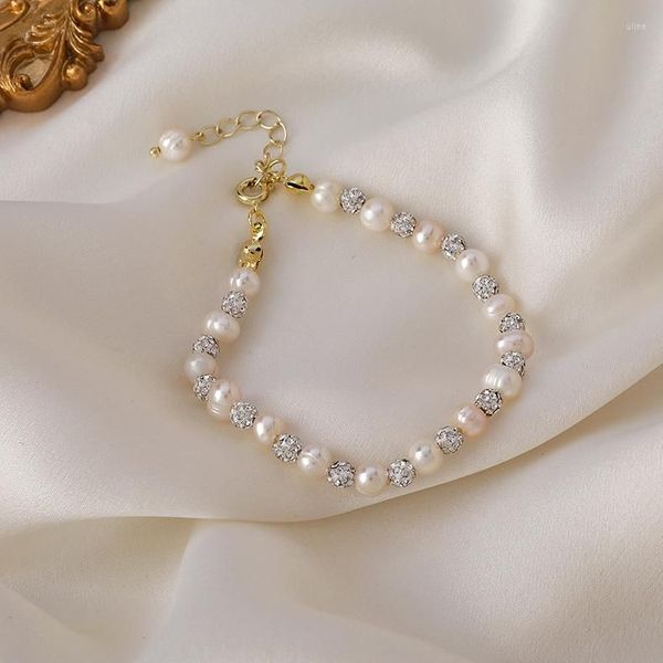 2022 new fashion link bracelets natural freshwater pearl crystal balls charm bracelet bangle fashion jewelry for women quality, Black
2022 new fashion link bracelets natural freshwater pearl crystal balls charm bracelet bangle fashion jewelry for women quality, Black