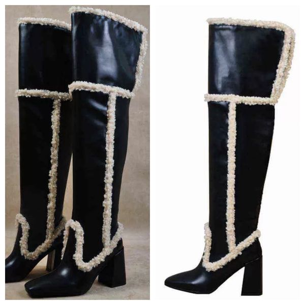 mstacchi elegant women over the knee boots square toe chunky heels party shoes round high botas mujer, Black
mstacchi elegant women over the knee boots square toe chunky heels party shoes round high botas mujer, Black