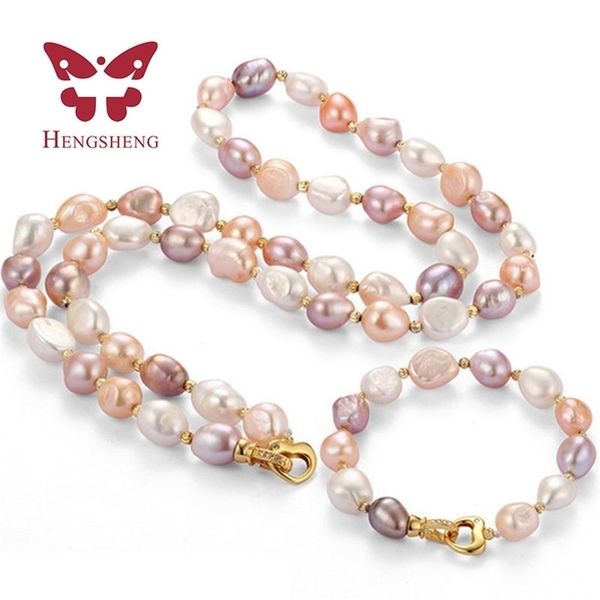 pendant necklaces hengsheng 910mm natural freshwater pearl necklace bracelet sets fine jewelry set baroque pearl for women gift 221109, Silver
pendant necklaces hengsheng 910mm natural freshwater pearl necklace bracelet sets fine jewelry set baroque pearl for women gift 221109, Silver