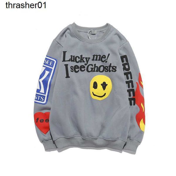 men's hoodies designer sweatshirts kanyess smiling foam printed round neck sweater fashion streetwear hoodie, Black
men's hoodies designer sweatshirts kanyess smiling foam printed round neck sweater fashion streetwear hoodie, Black