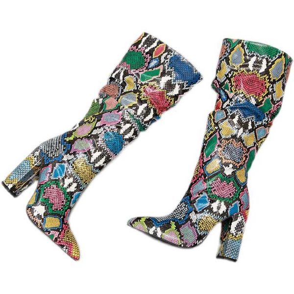 boots new fashion ladies boots snakeskin pattern pointed toe square heel long boot zipper female shoes green women knee high boots 42g221111, Black
boots new fashion ladies boots snakeskin pattern pointed toe square heel long boot zipper female shoes green women knee high boots 42g221111, Black