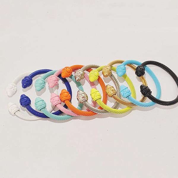 thick chunky stainless steel bangle colorful cable wire twisted cuff bracelet gold plated jewelry non tarnish waterproof accessories women, Black
thick chunky stainless steel bangle colorful cable wire twisted cuff bracelet gold plated jewelry non tarnish waterproof accessories women, Black