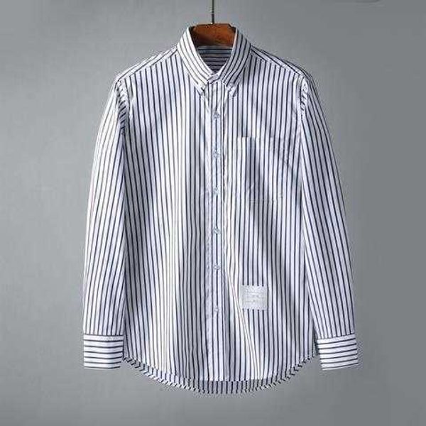 mens shirt luxurys thoms brownns designers menswear casual bussiness tb brand inner placket black white stripe mercerized cotton long sleeve, White;black
mens shirt luxurys thoms brownns designers menswear casual bussiness tb brand inner placket black white stripe mercerized cotton long sleeve, White;black