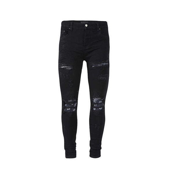 men's jeans amri ripped pants fashion hip hop wash water black hole cashew patch elastic slim fit men women high street brand denim vzl, Blue
men's jeans amri ripped pants fashion hip hop wash water black hole cashew patch elastic slim fit men women high street brand denim vzl, Blue