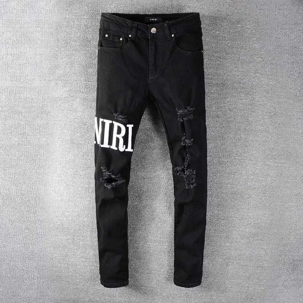 men's jeans amri ripped pants fashion hip hop black letter embroidery hole micro elastic slim 649 fit denim 36ar miri patch blue casual
men's jeans amri ripped pants fashion hip hop black letter embroidery hole micro elastic slim 649 fit denim 36ar miri patch blue casual