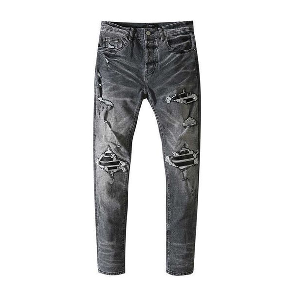men's jeans amri ripped pants fashion hip hop high street wash black patchwork holes damage gradient slim fit denim elastic py8o miri p, Blue
men's jeans amri ripped pants fashion hip hop high street wash black patchwork holes damage gradient slim fit denim elastic py8o miri p, Blue