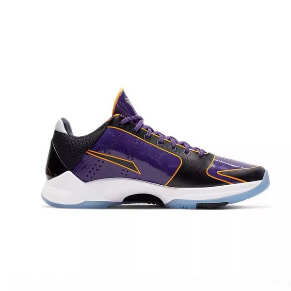 basketball shoes mamba 5 low anti-skid wear real combat ko purple gold 39-47