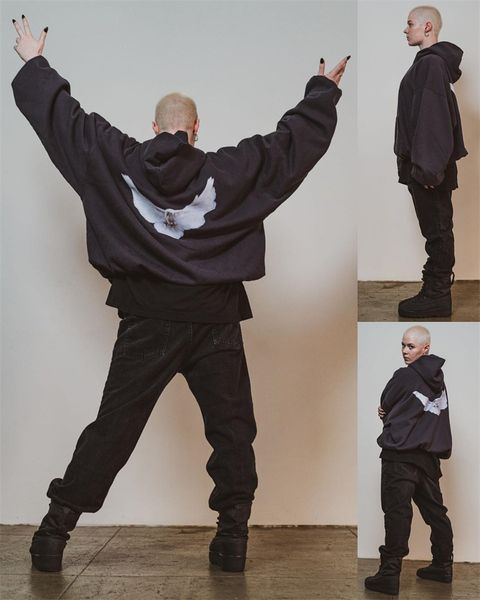 men's hoodies & sweatshirts high street hoodie back dove print sweater letters print 100% cotton relaxed and lazy style, Black
men's hoodies & sweatshirts high street hoodie back dove print sweater letters print 100% cotton relaxed and lazy style, Black
