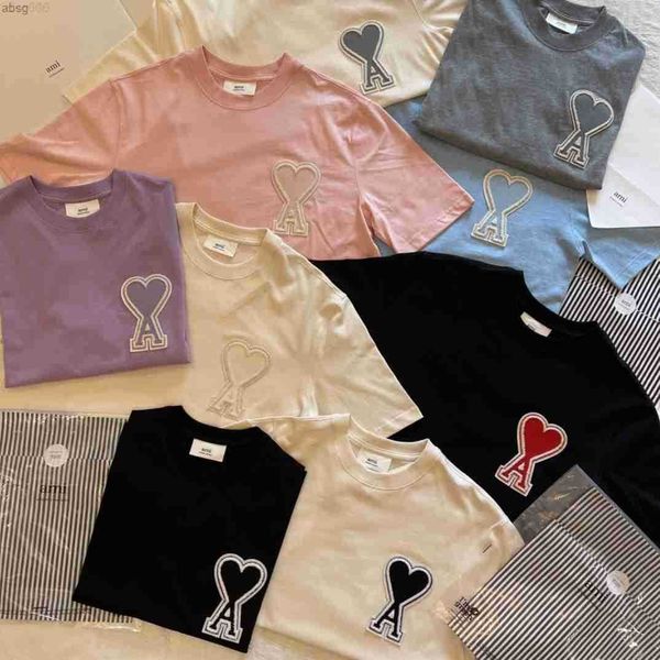 2022 summer ami22 alexandre matiussi hearts a love embroidered simple masculine fashion short sleeve t-shirt, Black
2022 summer ami22 alexandre matiussi hearts a love embroidered simple masculine fashion short sleeve t-shirt, Black