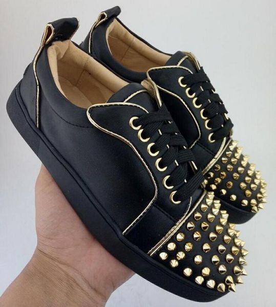 designer red bottoms low studded spikes shoes rivets leather suede red soles loafers platform vintage dress shoe woman men sneakers trainers, Black
designer red bottoms low studded spikes shoes rivets leather suede red soles loafers platform vintage dress shoe woman men sneakers trainers, Black