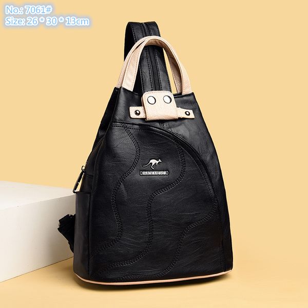 Fashionable womens shoulder bag 4 colors simple folding leisure backpack elegant atmosphere sewing women handbag vertical contrast leather handbag wholesale, Blue
Fashionable womens shoulder bag 4 colors simple folding leisure backpack elegant atmosphere sewing women handbag vertical contrast leather handbag wholesale, Blue