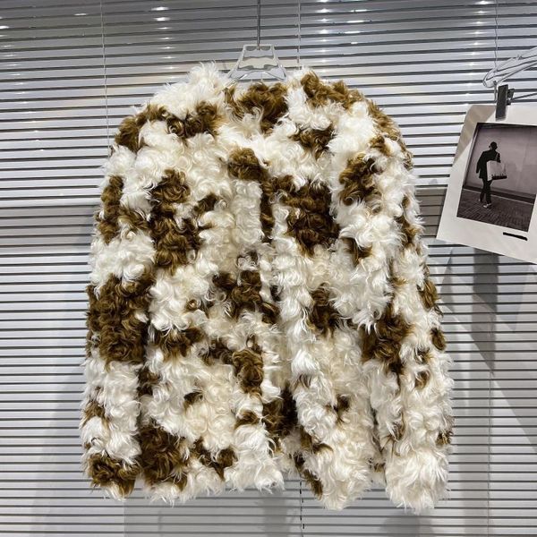 women coat thanksgiving gift winter imitation fox curly faux fox fur lapel jacket outdoor leisure fashion street long sleeve cow print coats, Black
women coat thanksgiving gift winter imitation fox curly faux fox fur lapel jacket outdoor leisure fashion street long sleeve cow print coats, Black