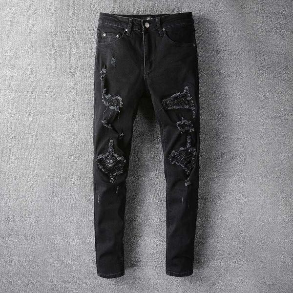 men's jeans amri ripped pants fashion hip hop wear autumn black hole patch micro elastic slim fit 672 denim rm3u miri blue casual leisu
men's jeans amri ripped pants fashion hip hop wear autumn black hole patch micro elastic slim fit 672 denim rm3u miri blue casual leisu