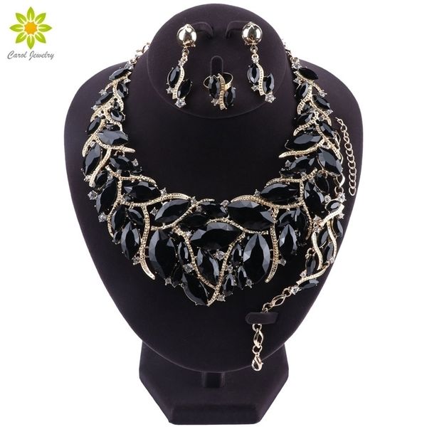 wedding jewelry sets fashion black crystal for bride party costume accessories decorations bridal necklace earring bracelet ring 221109, Slivery;golden
wedding jewelry sets fashion black crystal for bride party costume accessories decorations bridal necklace earring bracelet ring 221109, Slivery;golden