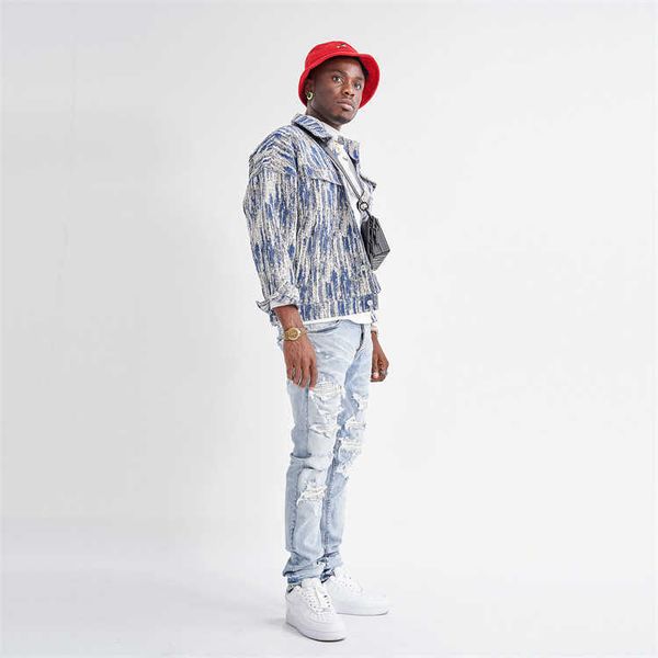 men's jeans amri ripped pants fashion hip hop classic blue white diamond high elastic hole slim fit men denim ooot miri patch black cas
men's jeans amri ripped pants fashion hip hop classic blue white diamond high elastic hole slim fit men denim ooot miri patch black cas