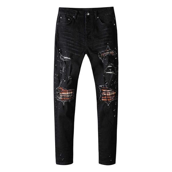 men's jeans amri ripped pants fashion hip hop casual high street worn out wash splash ink slim fit hole men denim elastic 949y miri pat, Blue
men's jeans amri ripped pants fashion hip hop casual high street worn out wash splash ink slim fit hole men denim elastic 949y miri pat, Blue