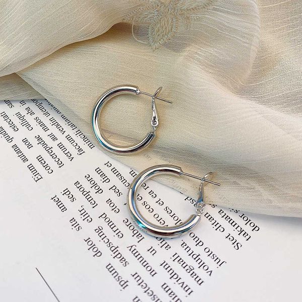 925 silver needle ring earrings for women high level cool wind korean style earrings, Golden
925 silver needle ring earrings for women high level cool wind korean style earrings, Golden