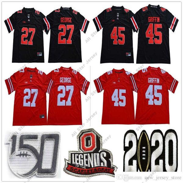 american college football wear ncaa ohio state buckeyes college football wear 27 eddie george jerseys vintage legends university stitched 45, Black
american college football wear ncaa ohio state buckeyes college football wear 27 eddie george jerseys vintage legends university stitched 45, Black