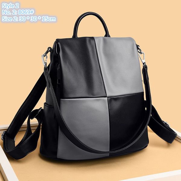 wholesale factory ladies shoulder bag 2 styles simple contrast leather backpack vertical high-capacity color matching fashion handbag leisur
wholesale factory ladies shoulder bag 2 styles simple contrast leather backpack vertical high-capacity color matching fashion handbag leisur