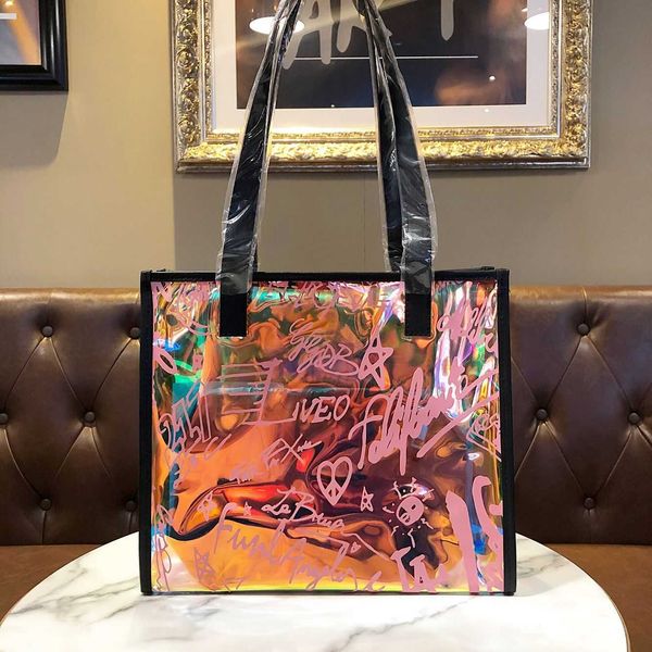 handbag fashion laser transparent one shoulder backpack large capacity small fresh mommy bag cute girl heart shopping handbag
handbag fashion laser transparent one shoulder backpack large capacity small fresh mommy bag cute girl heart shopping handbag