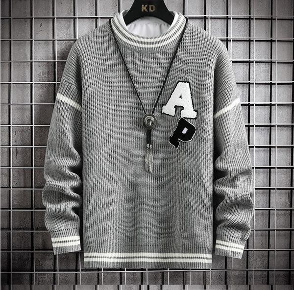 men's sweaters luxury brand fashion patchwork hip hop crew neck winter thick warm mink cashmere korean casual knit pullovers, White;black
men's sweaters luxury brand fashion patchwork hip hop crew neck winter thick warm mink cashmere korean casual knit pullovers, White;black