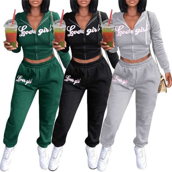 fall sportswear women tracksuits fashion zipper hooded sweater crop pants suits casual print long sleeve two piece set, Gray
fall sportswear women tracksuits fashion zipper hooded sweater crop pants suits casual print long sleeve two piece set, Gray