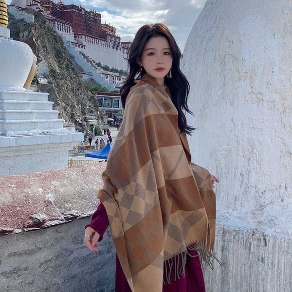 scarf in autumn and winter thickened star space warm scarf womens korean version tassel cashmere shawl fashionable for travel, Blue;gray
scarf in autumn and winter thickened star space warm scarf womens korean version tassel cashmere shawl fashionable for travel, Blue;gray