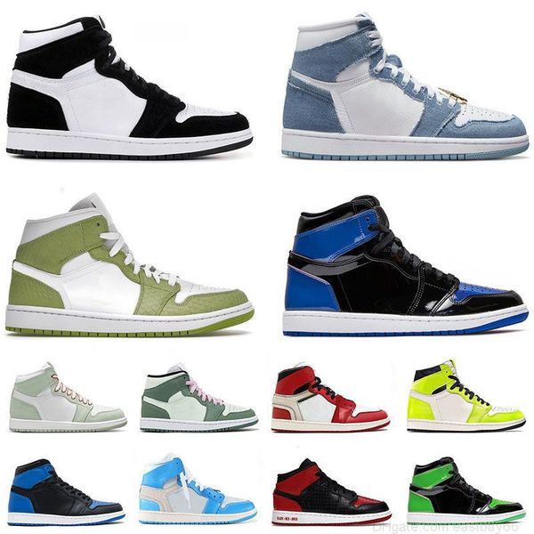 with box new arrival jumpman 1 1s designer basketball shoes for mens womens denim high green python patent royal blue mid dutch green carbon, Black
with box new arrival jumpman 1 1s designer basketball shoes for mens womens denim high green python patent royal blue mid dutch green carbon, Black