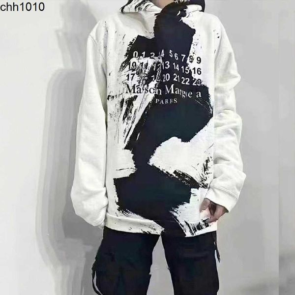 designer tested mm6 majella margiela hooded sweater french tide brand ink splashing painting classic pullover men's and women's, Black
designer tested mm6 majella margiela hooded sweater french tide brand ink splashing painting classic pullover men's and women's, Black