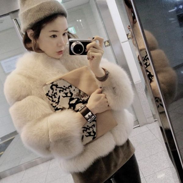 women coat thanksgiving gift winter imitation fox faux fox fur short jacket outdoor leisure fashion street long sleeve multicolor pure color, Black
women coat thanksgiving gift winter imitation fox faux fox fur short jacket outdoor leisure fashion street long sleeve multicolor pure color, Black