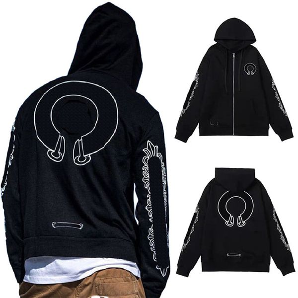 men's hoodies sweatshirts classic mens zipper ch hoodies designer horseshoe sanskrit cross print jackts hoody sweatshirts luxury chrome, Black
men's hoodies sweatshirts classic mens zipper ch hoodies designer horseshoe sanskrit cross print jackts hoody sweatshirts luxury chrome, Black
