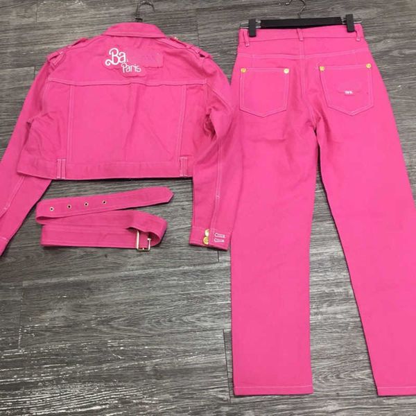 womens suit balm designer jacket pants two-piece embroidered denim jackets jeans tracksuit fashion women pink short top, Gray
womens suit balm designer jacket pants two-piece embroidered denim jackets jeans tracksuit fashion women pink short top, Gray