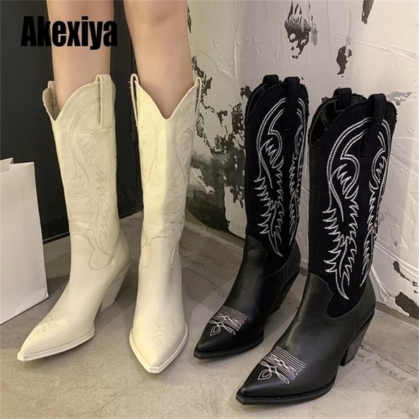 boots women cowboy pointed toe women's shoes embossing pu leather knee-high chunky wedges shoes u694 221110, Black
boots women cowboy pointed toe women's shoes embossing pu leather knee-high chunky wedges shoes u694 221110, Black