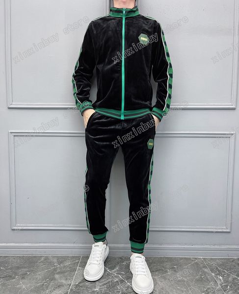 xinxinbuy men designer coat jacket sets velvet leather label webbing letter embroidery cotton long sleeve women green black khaki s-3xl, Black;brown
xinxinbuy men designer coat jacket sets velvet leather label webbing letter embroidery cotton long sleeve women green black khaki s-3xl, Black;brown