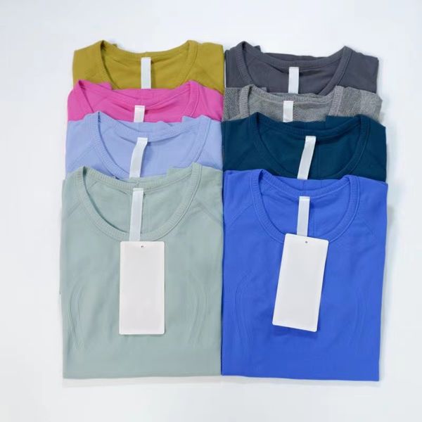 women yoga t-shirts womens t-shirt high-elastic breathable running quick drying seamless short sleeve sport-cycling gym wear lu, White
women yoga t-shirts womens t-shirt high-elastic breathable running quick drying seamless short sleeve sport-cycling gym wear lu, White