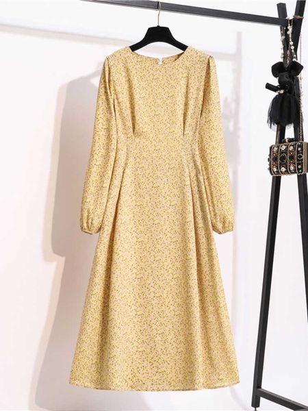 fashion women's floral print midi long sleeve high waist o-neck chiffon boho casual-line vestido 2022 fall wear, Black;gray
fashion women's floral print midi long sleeve high waist o-neck chiffon boho casual-line vestido 2022 fall wear, Black;gray