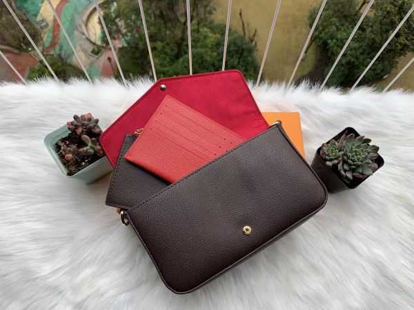 luxurys bag favorite multi accessories 3 pcs/set women crossbody purse messenger bags handbags flowers shoulder lady leather with box 385, Red;black
luxurys bag favorite multi accessories 3 pcs/set women crossbody purse messenger bags handbags flowers shoulder lady leather with box 385, Red;black